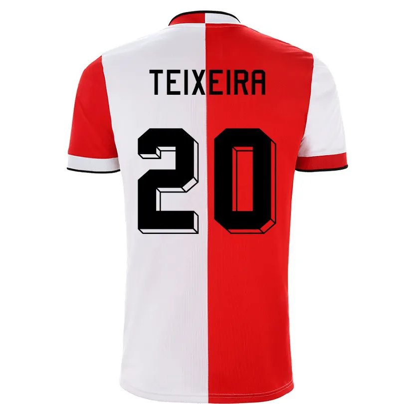 Danxen Herren Fußball Joao Carlos Teixeira 20 Rot Weib Heimtrikot