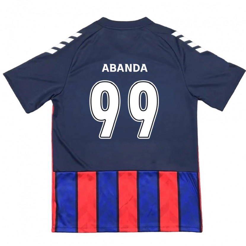 Danxen Kinder Leroy Abanda #99 Off-White Rot Heimtrikot Trikot 2025/26 T-Shirt