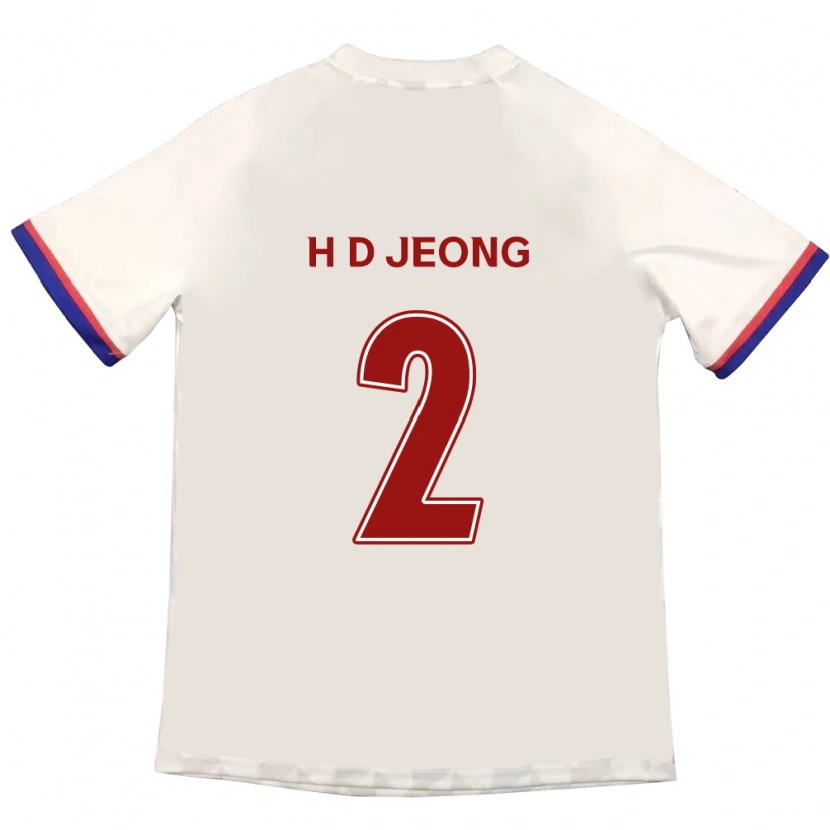 Danxen Kinder Dong-Ho Jeong #2 Königsblau Rot Auswärtstrikot Trikot 2025/26 T-Shirt