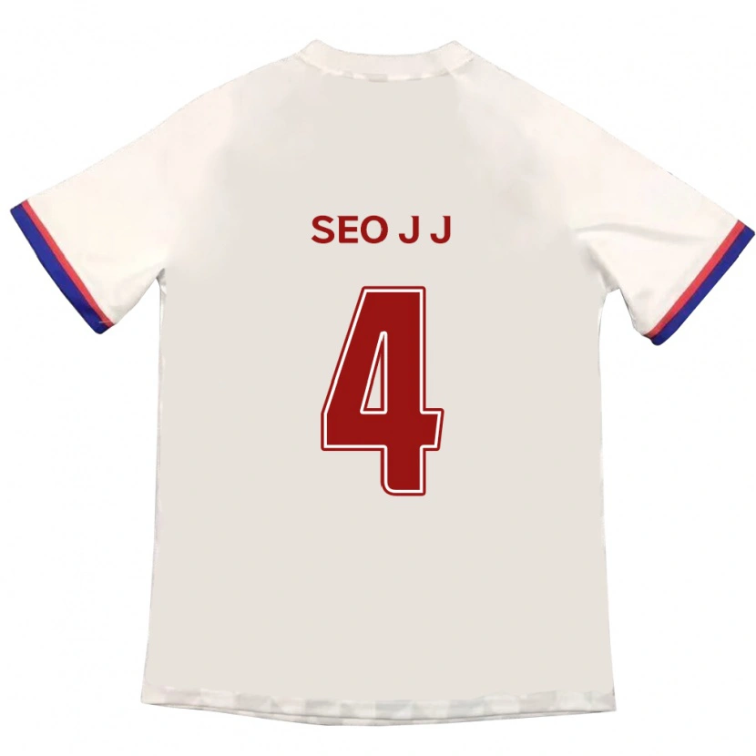 Danxen Kinder Seo Jin-Ju #4 Königsblau Rot Auswärtstrikot Trikot 2025/26 T-Shirt