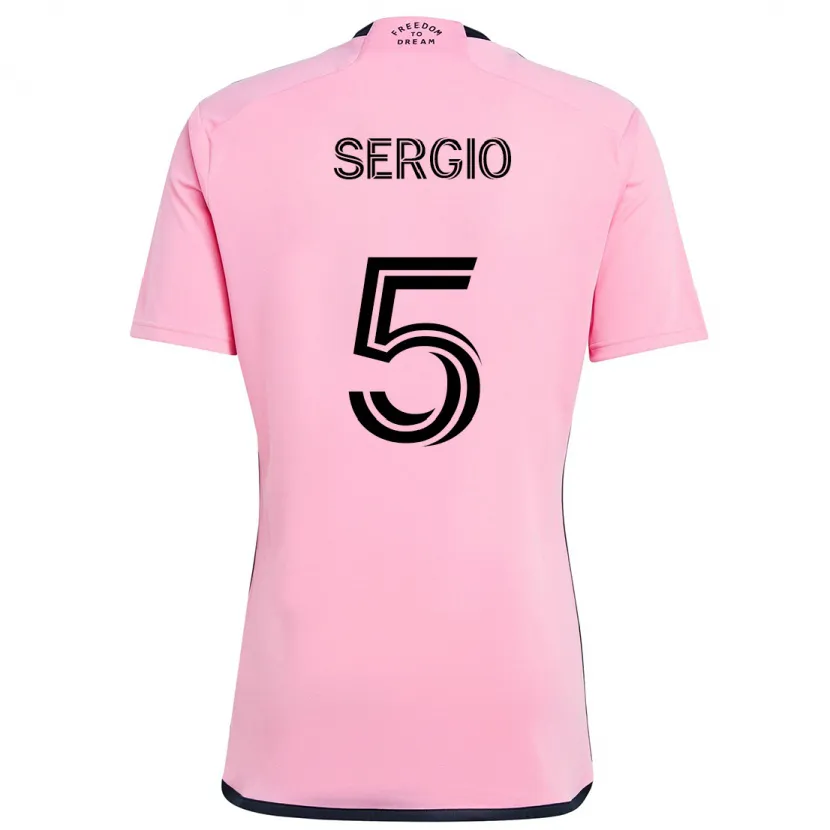 Danxen Kinder Sergio Busquets #5 Rosa Heimtrikot Trikot 2024/25 T-Shirt