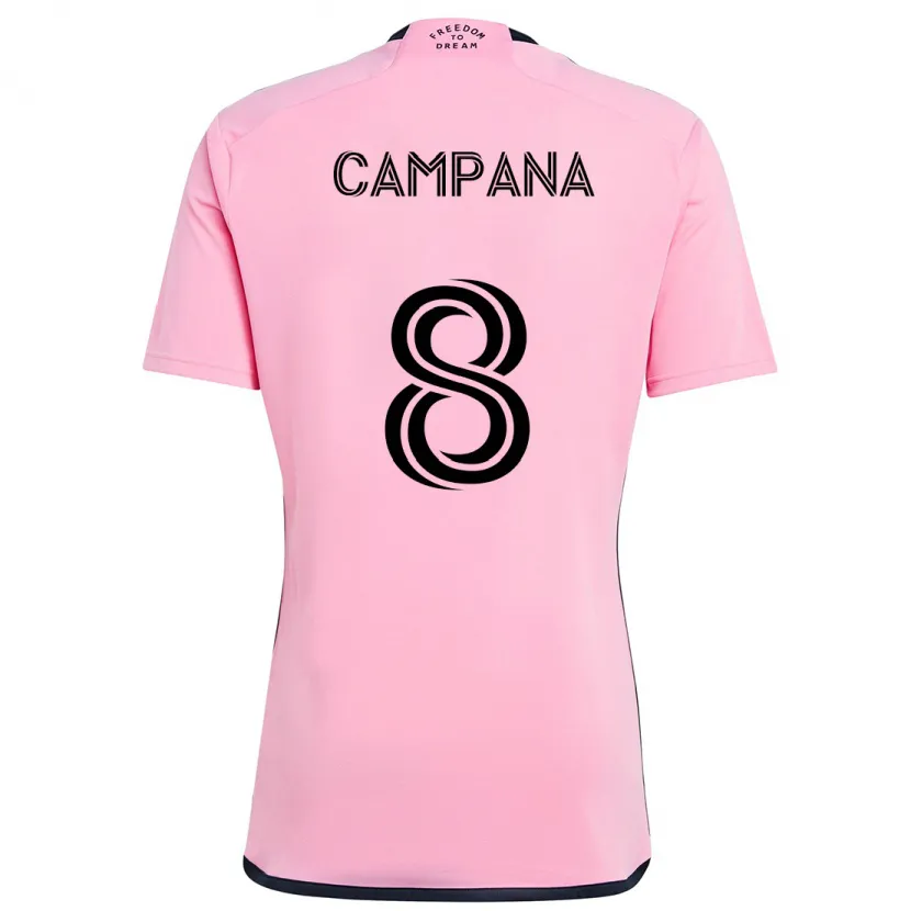 Danxen Kinder Leonardo Campana #8 Rosa Heimtrikot Trikot 2024/25 T-Shirt