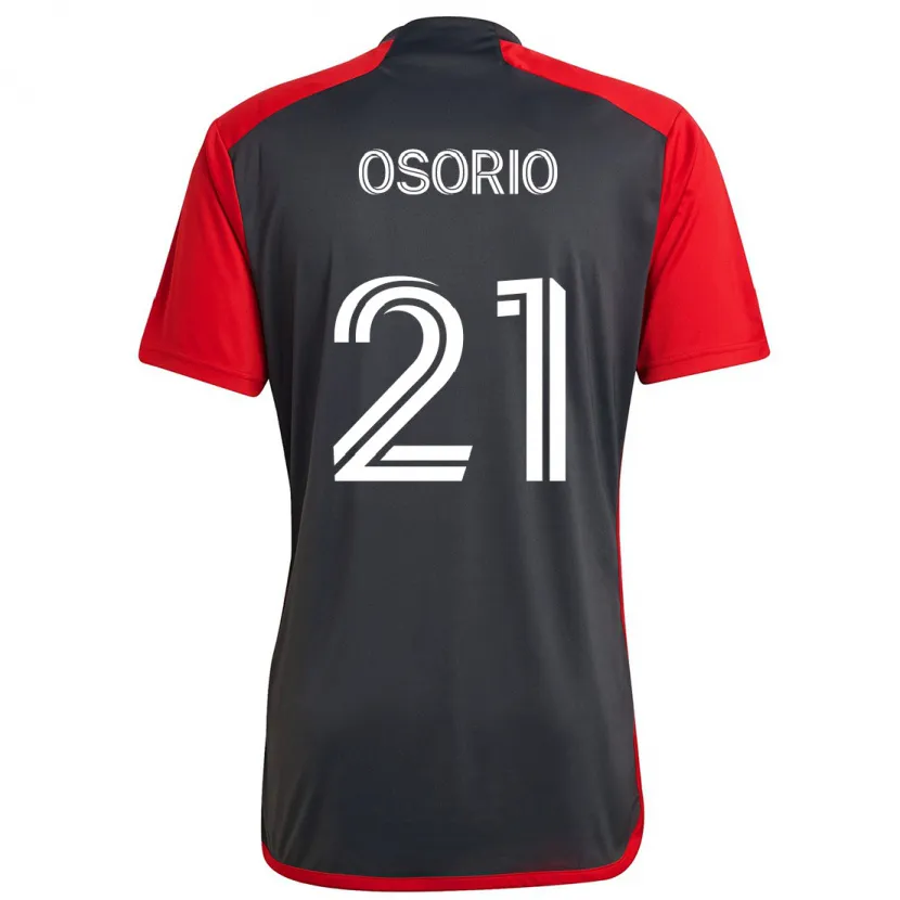 Danxen Kinder Jonathan Osorio #21 Grau Rot Heimtrikot Trikot 2024/25 T-Shirt