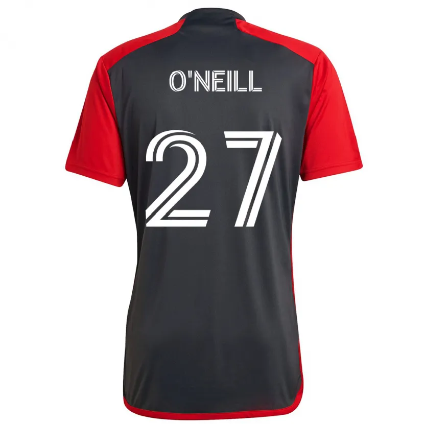 Danxen Kinder Shane O'neill #27 Grau Rot Heimtrikot Trikot 2024/25 T-Shirt