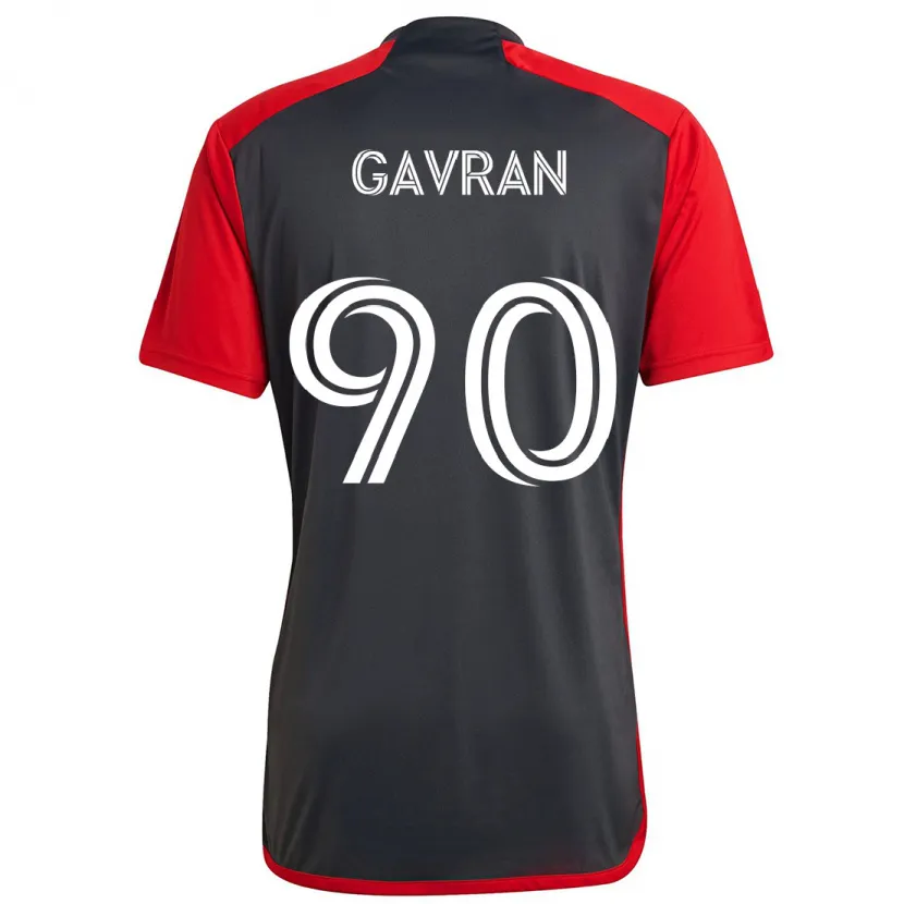 Danxen Kinder Luka Gavran #90 Grau Rot Heimtrikot Trikot 2024/25 T-Shirt