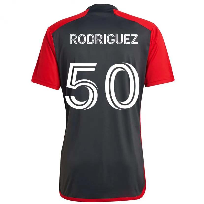 Danxen Kinder Abraham Rodriguez #50 Grau Rot Heimtrikot Trikot 2024/25 T-Shirt