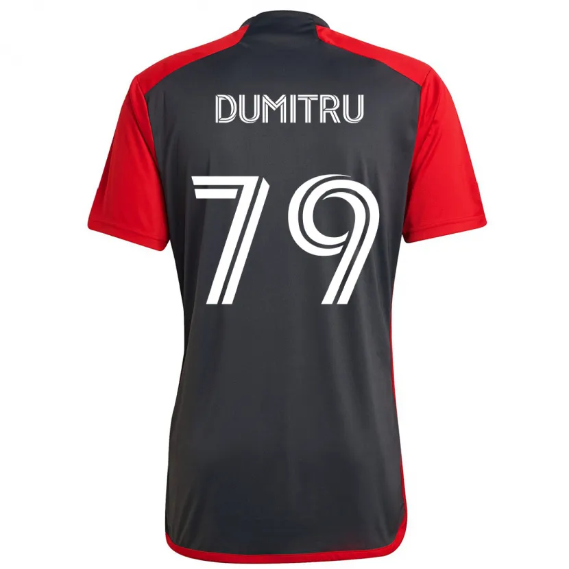 Danxen Kinder Andrei Dumitru #79 Grau Rot Heimtrikot Trikot 2024/25 T-Shirt