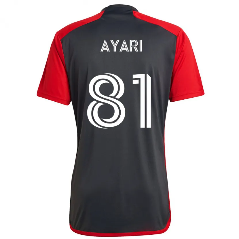 Danxen Kinder Hassan Ayari #81 Grau Rot Heimtrikot Trikot 2024/25 T-Shirt