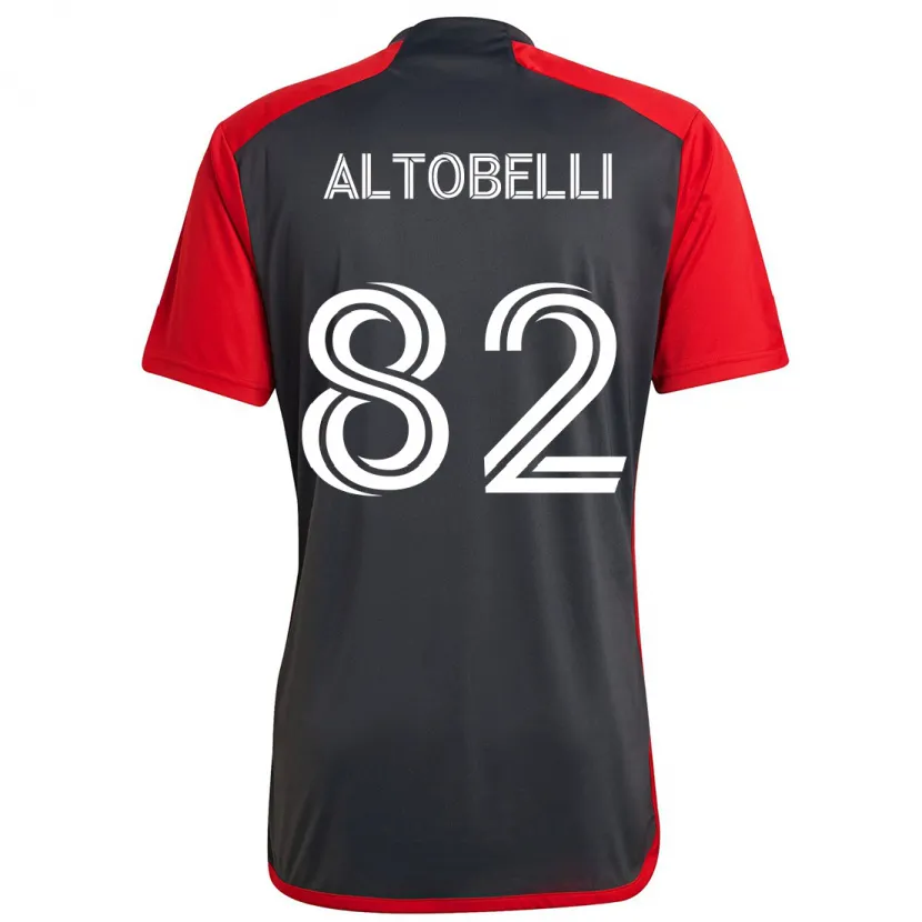 Danxen Kinder Julian Altobelli #82 Grau Rot Heimtrikot Trikot 2024/25 T-Shirt