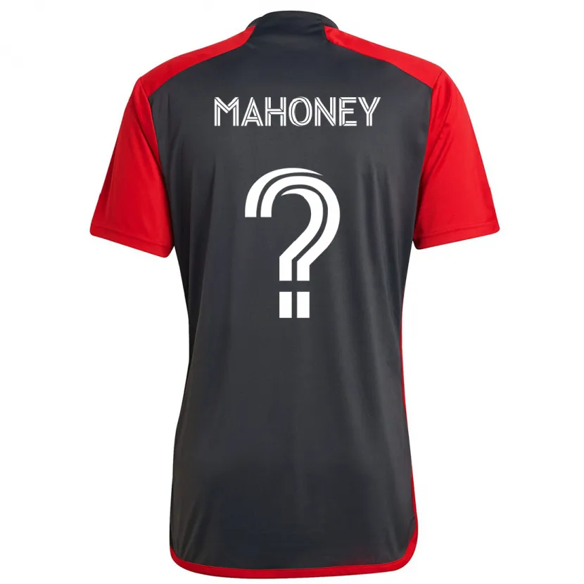 Danxen Kinder Adrian Mahoney #0 Grau Rot Heimtrikot Trikot 2024/25 T-Shirt