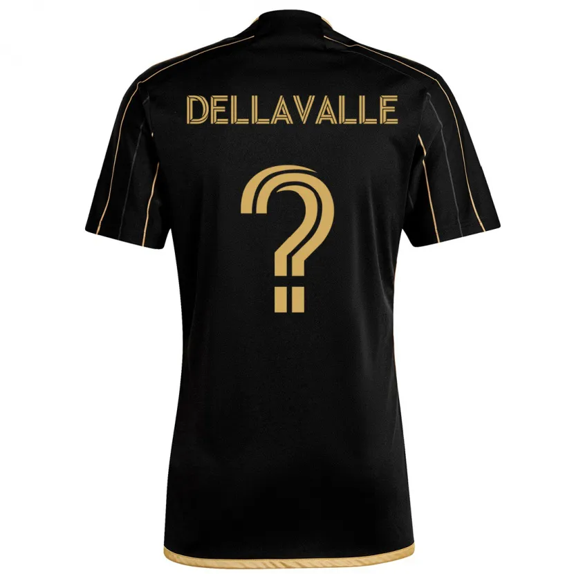 Danxen Kinder Lorenzo Dellavalle #0 Schwarzes Gold Heimtrikot Trikot 2024/25 T-Shirt