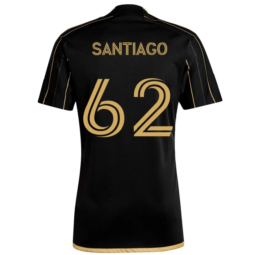 Danxen Kinder Joshua Santiago #62 Schwarzes Gold Heimtrikot Trikot 2024/25 T-Shirt