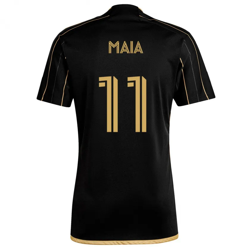 Danxen Kinder Matheus Maia #11 Schwarzes Gold Heimtrikot Trikot 2024/25 T-Shirt