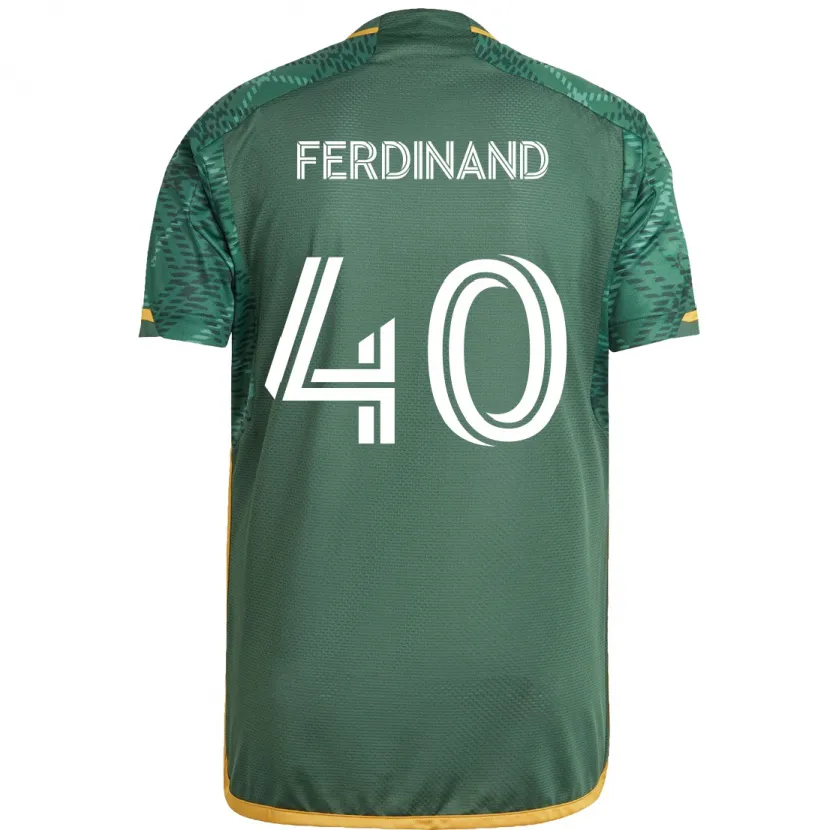 Danxen Kinder Keesean Ferdinand #40 Grün Orange Heimtrikot Trikot 2024/25 T-Shirt