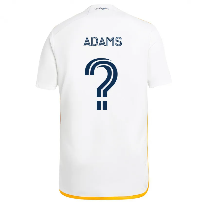 Danxen Kinder Lucca Adams #0 Weiß Gelb Heimtrikot Trikot 2024/25 T-Shirt