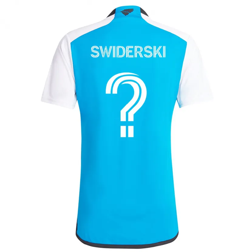 Danxen Kinder Karol Świderski #0 Blau Weiss Heimtrikot Trikot 2024/25 T-Shirt