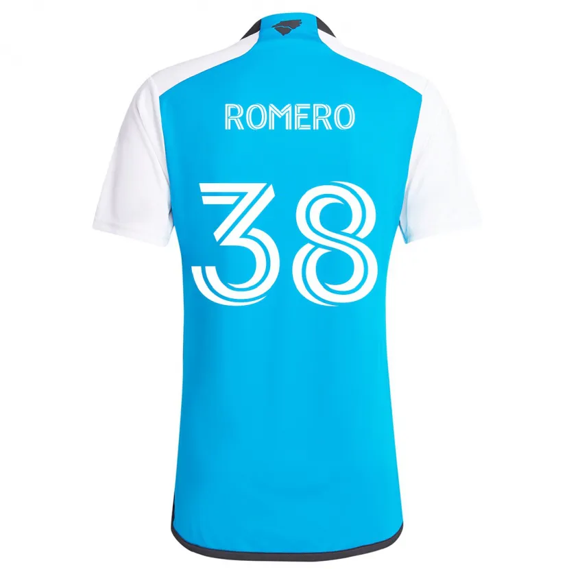 Danxen Kinder Brian Romero #38 Blau Weiss Heimtrikot Trikot 2024/25 T-Shirt