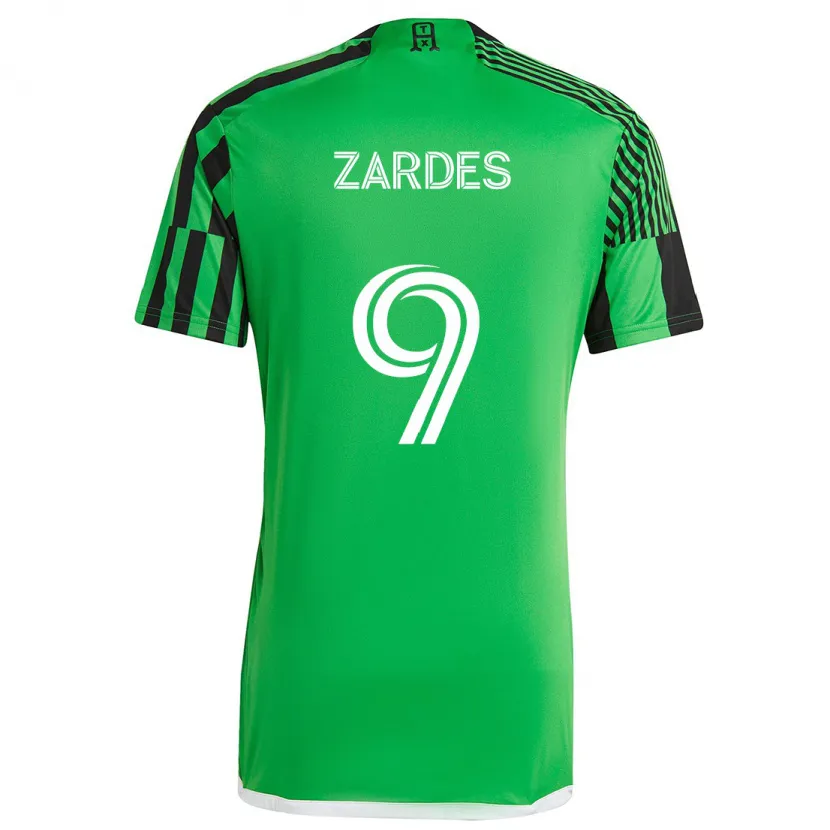 Danxen Kinder Gyasi Zardes #9 Grün Schwarz Heimtrikot Trikot 2024/25 T-Shirt