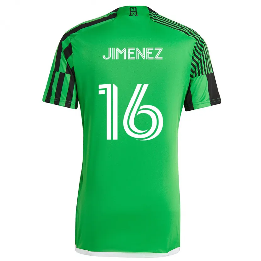 Danxen Kinder Héctor Jiménez #16 Grün Schwarz Heimtrikot Trikot 2024/25 T-Shirt