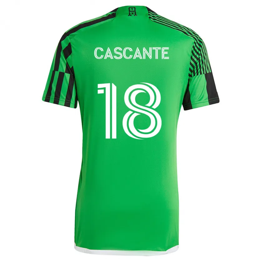 Danxen Kinder Julio Cascante #18 Grün Schwarz Heimtrikot Trikot 2024/25 T-Shirt