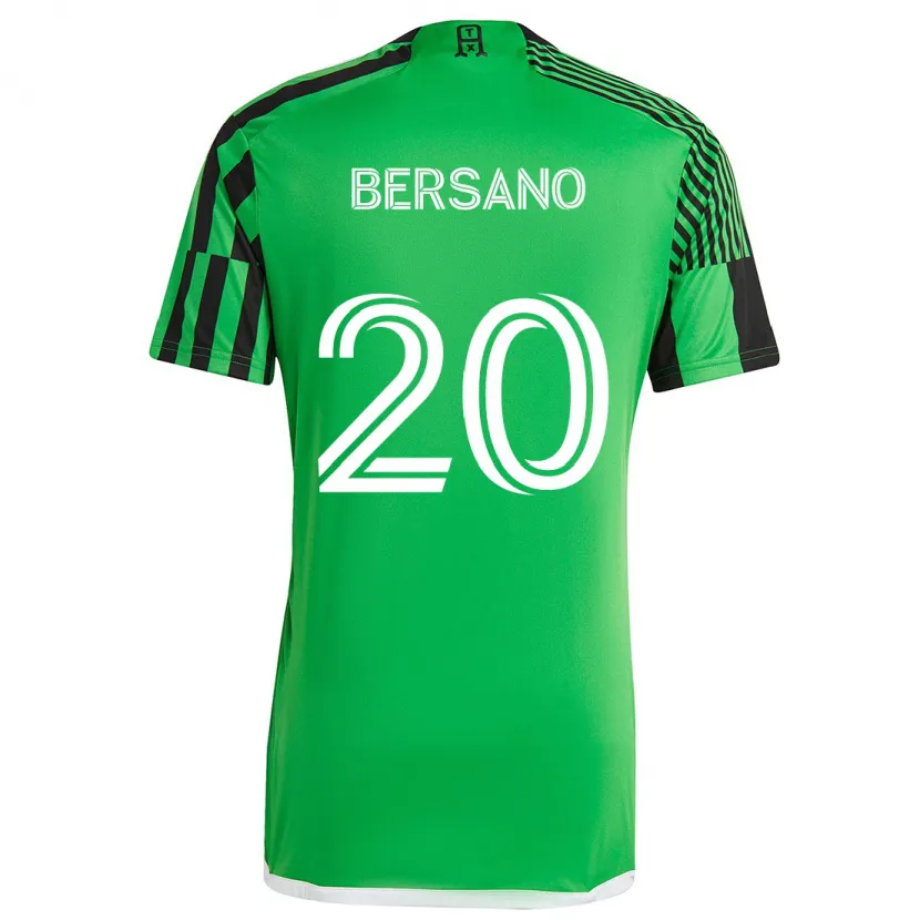 Danxen Kinder Matt Bersano #20 Grün Schwarz Heimtrikot Trikot 2024/25 T-Shirt