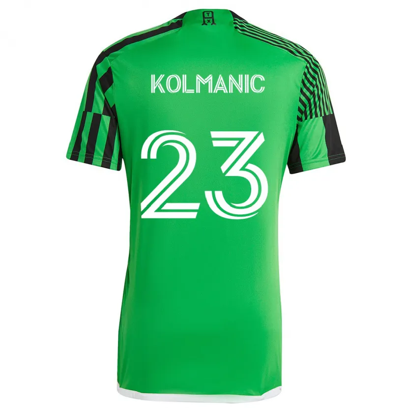 Danxen Kinder Zan Kolmanic #23 Grün Schwarz Heimtrikot Trikot 2024/25 T-Shirt