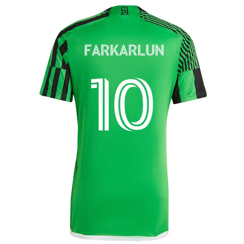 Danxen Kinder Jimmy Farkarlun #10 Grün Schwarz Heimtrikot Trikot 2024/25 T-Shirt