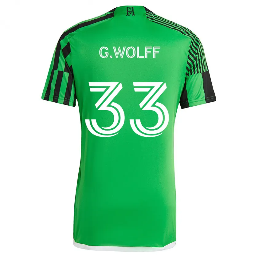 Danxen Kinder Gavin Wolff #33 Grün Schwarz Heimtrikot Trikot 2024/25 T-Shirt