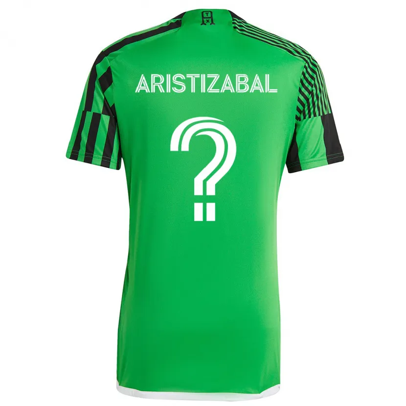 Danxen Kinder Nicolas Aristizabal #0 Grün Schwarz Heimtrikot Trikot 2024/25 T-Shirt