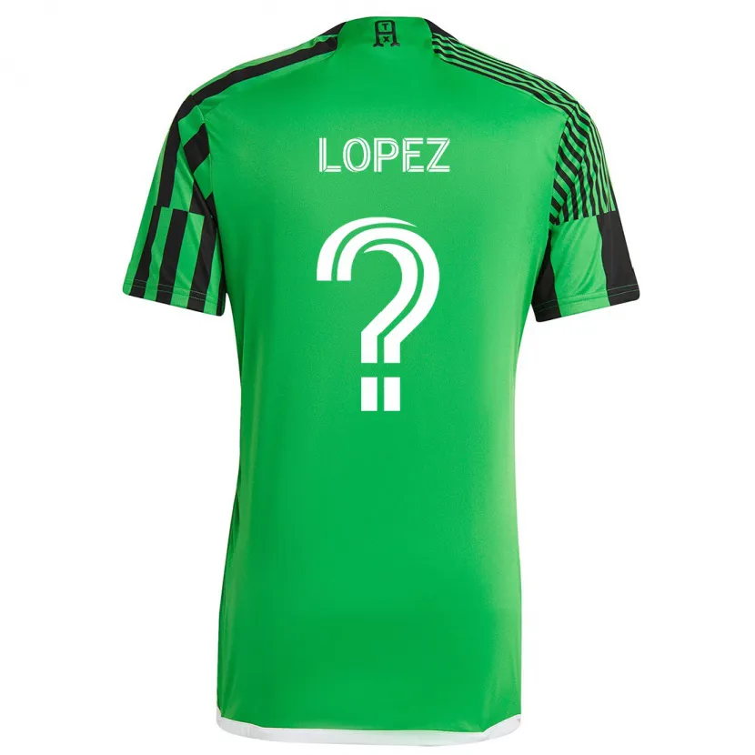 Danxen Kinder Eric López #0 Grün Schwarz Heimtrikot Trikot 2024/25 T-Shirt