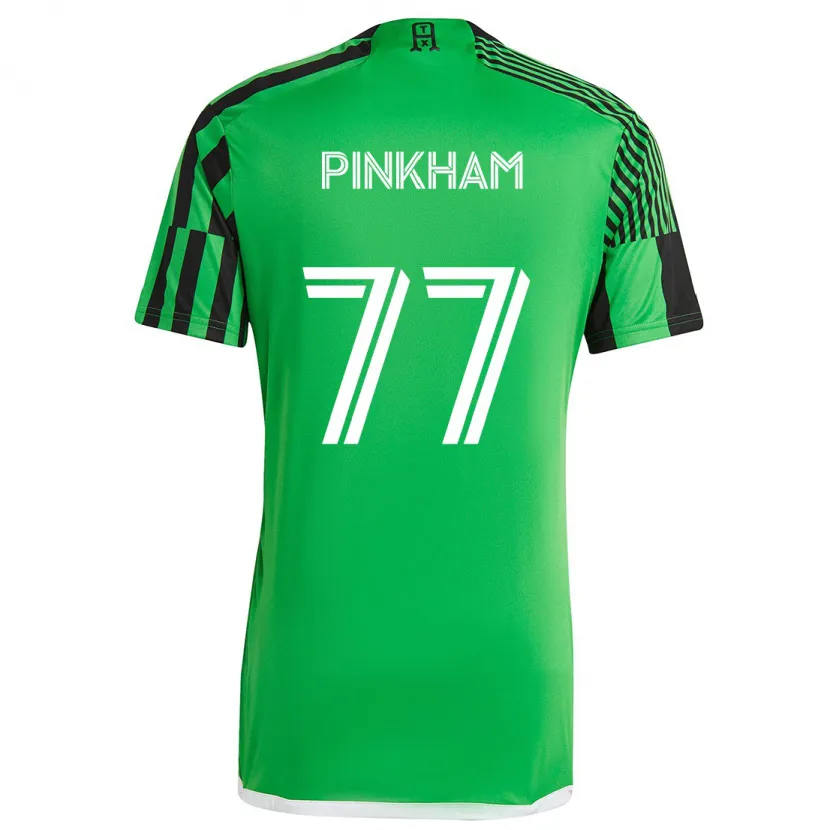 Danxen Kinder Chris Pinkham #77 Grün Schwarz Heimtrikot Trikot 2024/25 T-Shirt