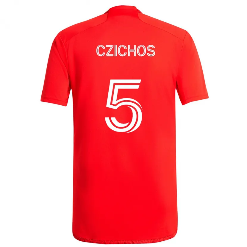 Danxen Kinder Rafael Czichos #5 Rot-Weiss Heimtrikot Trikot 2024/25 T-Shirt