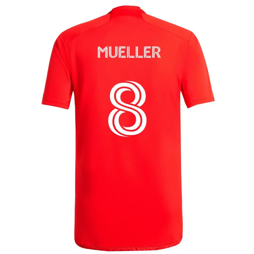 Danxen Kinder Chris Mueller #8 Rot-Weiss Heimtrikot Trikot 2024/25 T-Shirt