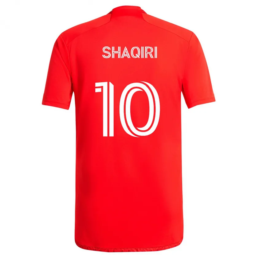 Danxen Kinder Xherdan Shaqiri #10 Rot-Weiss Heimtrikot Trikot 2024/25 T-Shirt