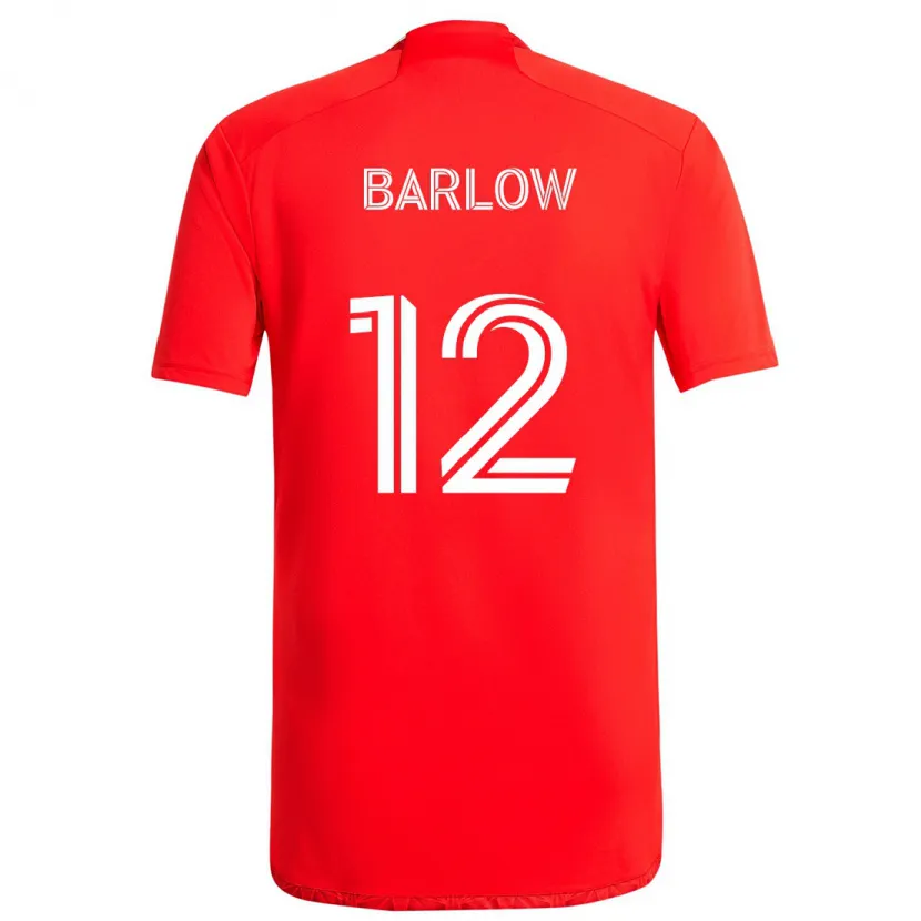 Danxen Kinder Tom Barlow #12 Rot-Weiss Heimtrikot Trikot 2024/25 T-Shirt