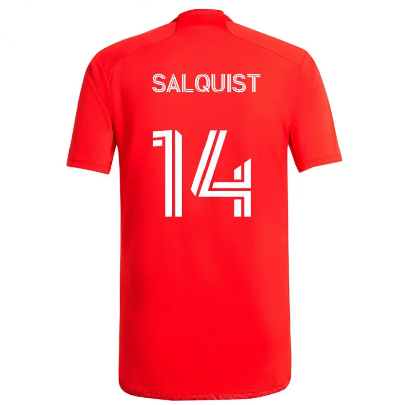 Danxen Kinder Tobias Salquist #14 Rot-Weiss Heimtrikot Trikot 2024/25 T-Shirt