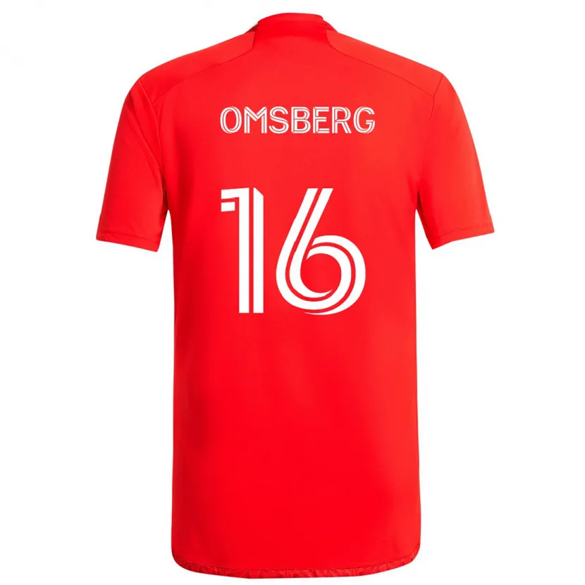 Danxen Kinder Wyatt Omsberg #16 Rot-Weiss Heimtrikot Trikot 2024/25 T-Shirt