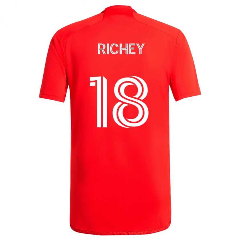 Danxen Kinder Spencer Richey #18 Rot-Weiss Heimtrikot Trikot 2024/25 T-Shirt