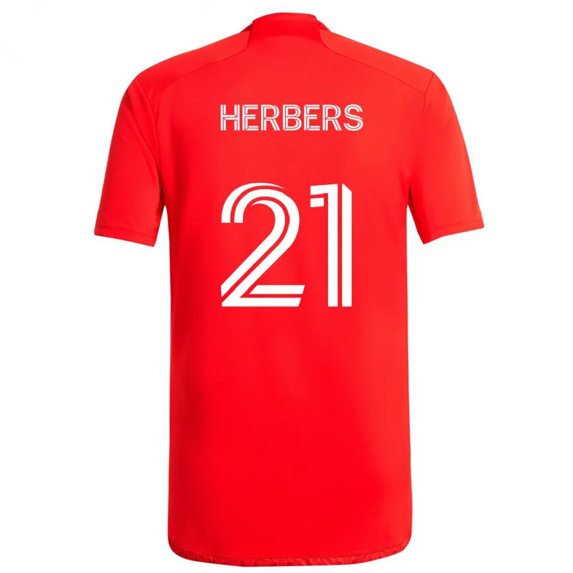 Danxen Kinder Fabian Herbers #21 Rot-Weiss Heimtrikot Trikot 2024/25 T-Shirt