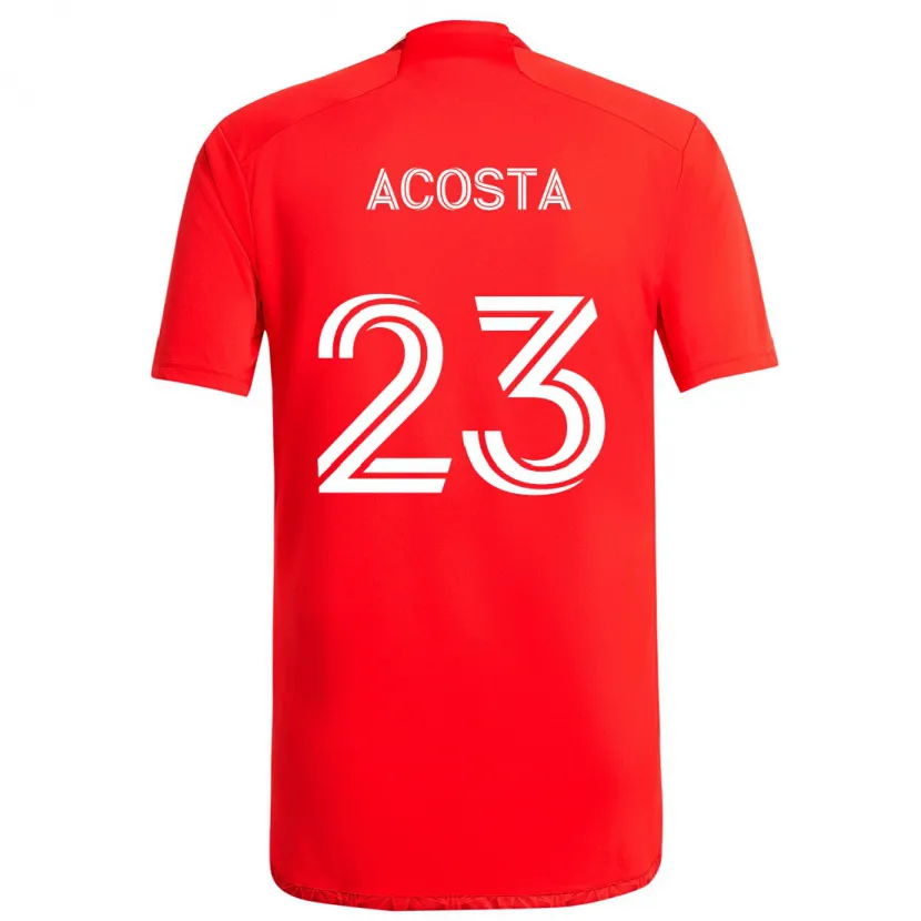 Danxen Kinder Kellyn Acosta #23 Rot-Weiss Heimtrikot Trikot 2024/25 T-Shirt