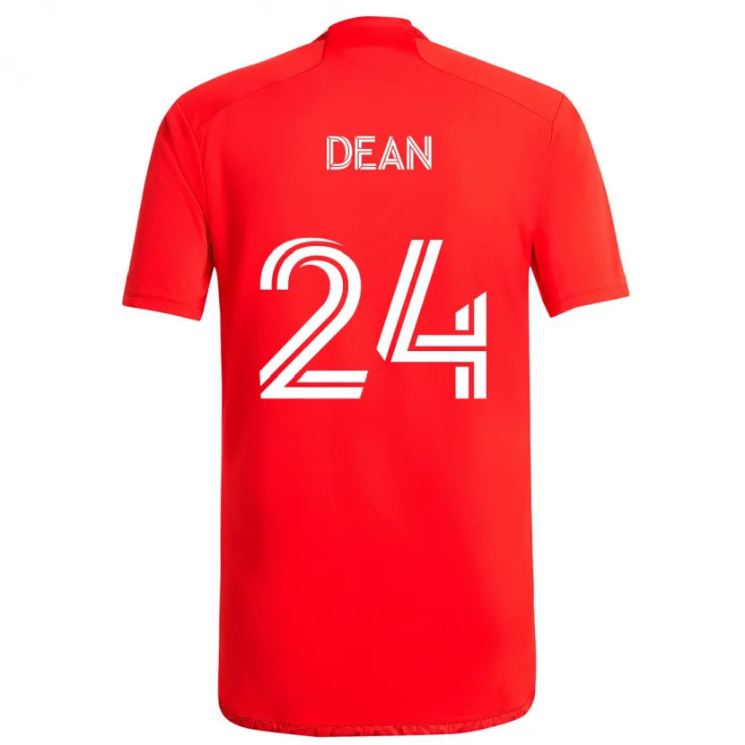 Danxen Kinder Jonathan Dean #24 Rot-Weiss Heimtrikot Trikot 2024/25 T-Shirt