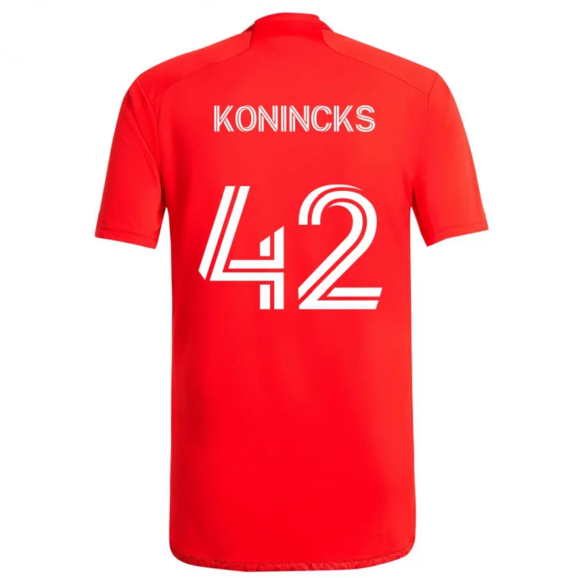 Danxen Kinder Diego Konincks #42 Rot-Weiss Heimtrikot Trikot 2024/25 T-Shirt