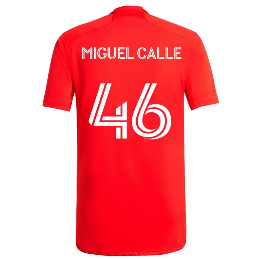 Danxen Kinder Juan Miguel Calle #46 Rot-Weiss Heimtrikot Trikot 2024/25 T-Shirt