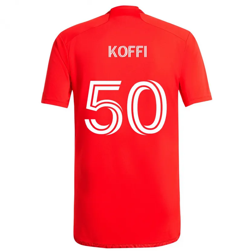 Danxen Kinder Christian Koffi #50 Rot-Weiss Heimtrikot Trikot 2024/25 T-Shirt