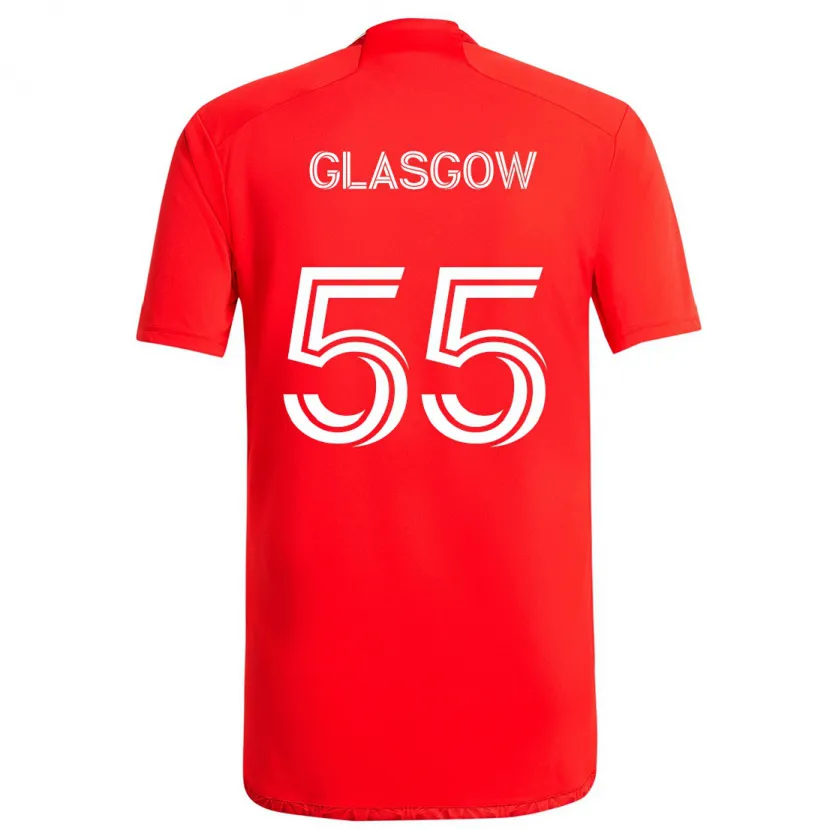 Danxen Kinder Omari Glasgow #55 Rot-Weiss Heimtrikot Trikot 2024/25 T-Shirt