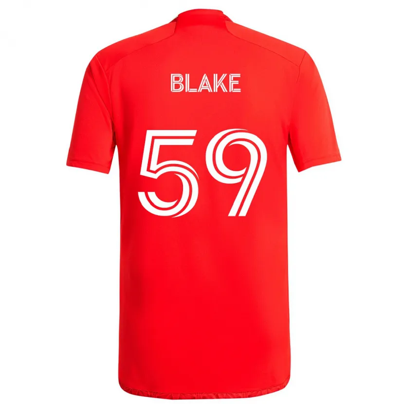 Danxen Kinder Romain Blake #59 Rot-Weiss Heimtrikot Trikot 2024/25 T-Shirt