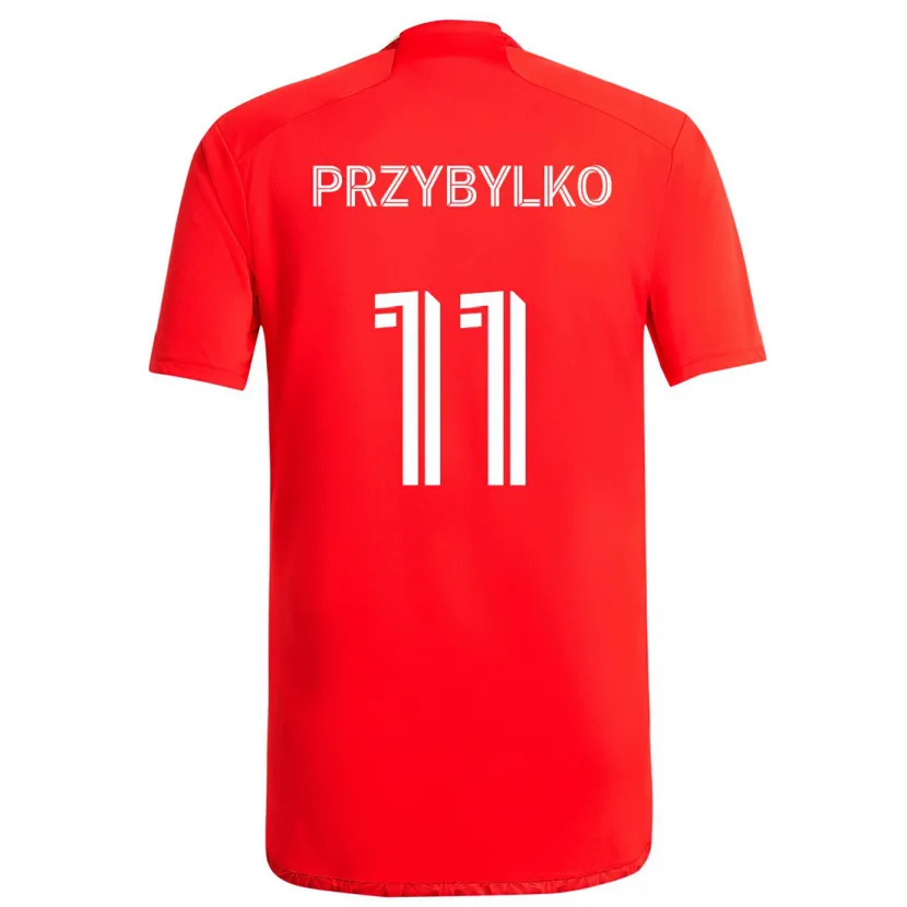 Danxen Kinder Kacper Przybylko #11 Rot-Weiss Heimtrikot Trikot 2024/25 T-Shirt