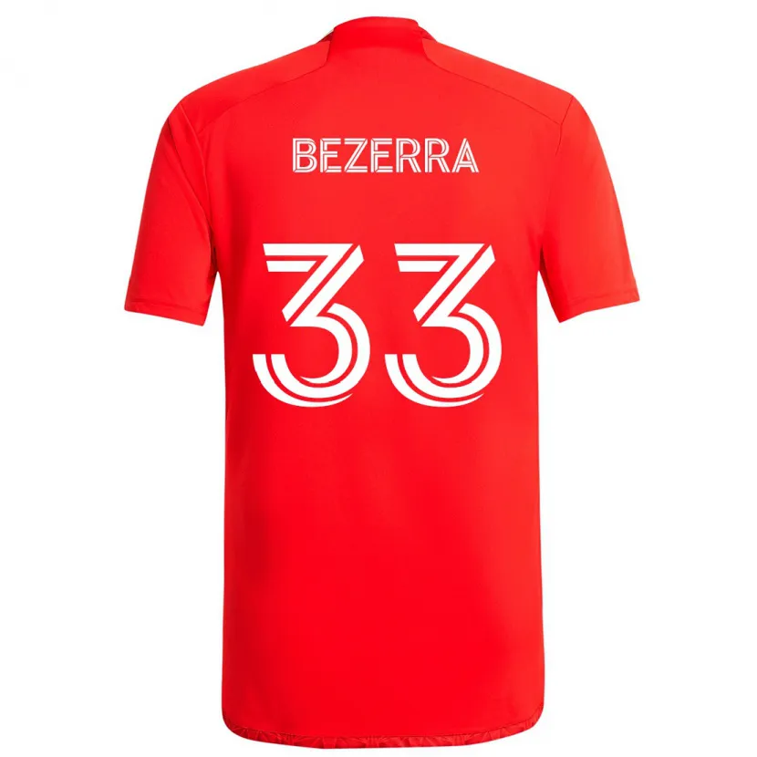 Danxen Kinder Victor Bezerra #33 Rot-Weiss Heimtrikot Trikot 2024/25 T-Shirt