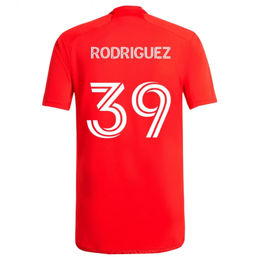 Danxen Kinder Allan Rodriguez #39 Rot-Weiss Heimtrikot Trikot 2024/25 T-Shirt