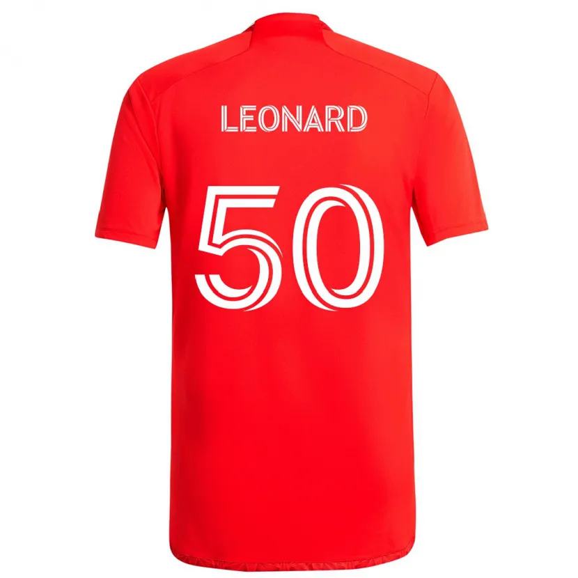 Danxen Kinder Eric Leonard #50 Rot-Weiss Heimtrikot Trikot 2024/25 T-Shirt